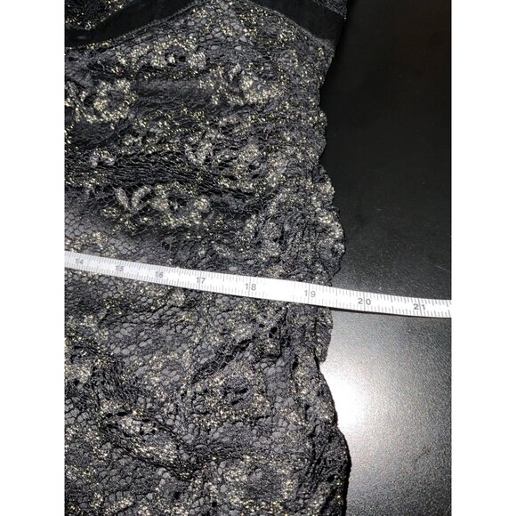 FOR LOVE AND LEMONS nwt Joanna Mini Dress w/Sweetheart Neckline Black/Gold 2X - Picture 10 of 13